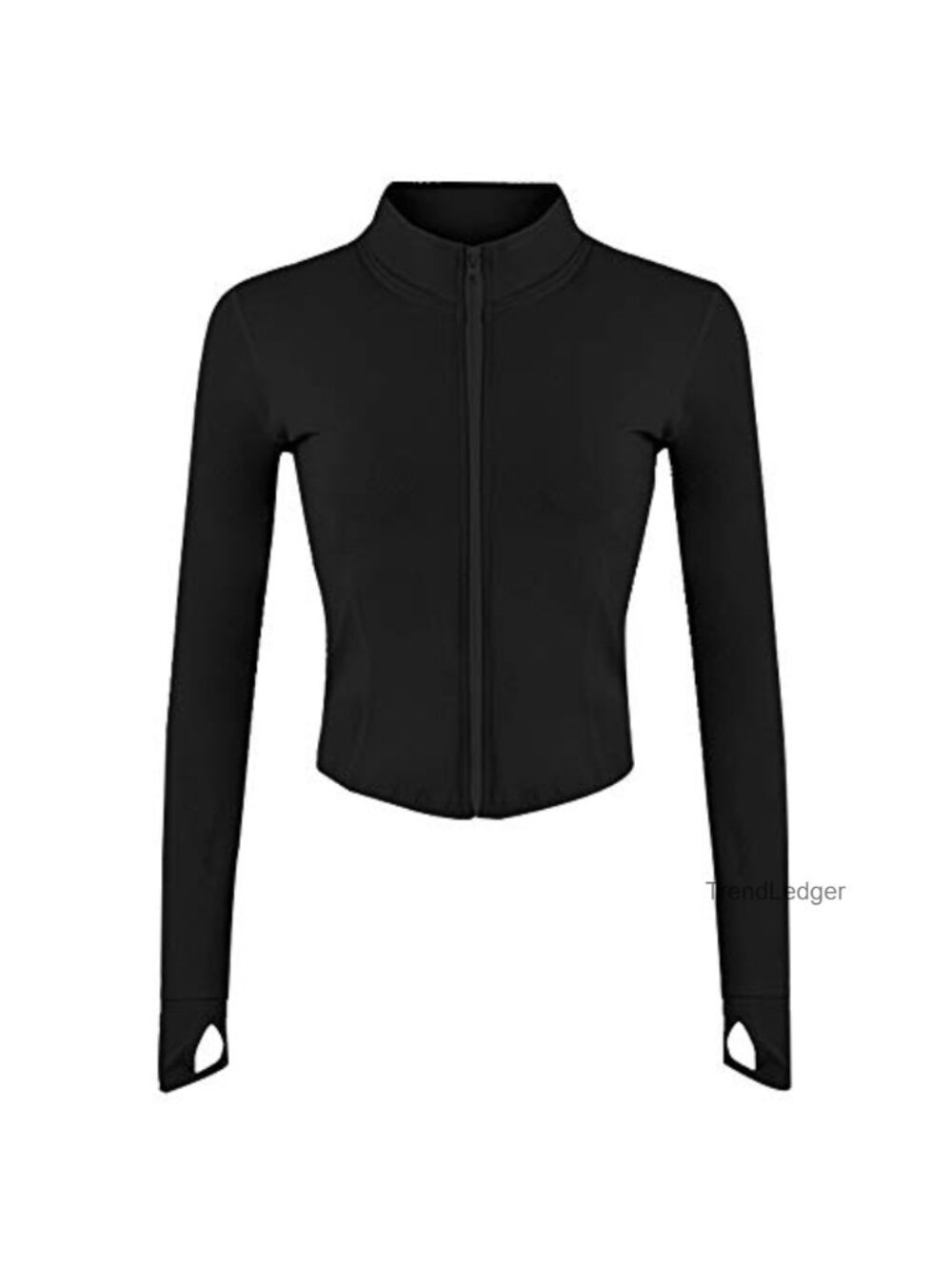 Gihuo Women's Workout Jacket Lightweight Zip Up Athletic Cropped Running